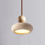 Suspension Alvione Bauhaus en travertin naturel | Luxe minimaliste
