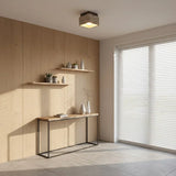 Anisa Modern Square Travertine Ceiling Light - Natural Stone Flush Mount