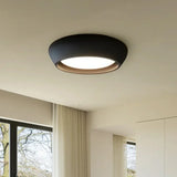 Astoria Minimalist Cement Flush Mount Ceiling Light - Modern Round Design