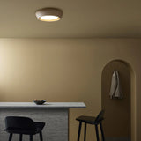 Astoria Minimalist Cement Flush Mount Ceiling Light - Modern Round Design