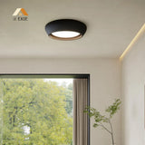 Astoria Minimalist Cement Flush Mount Ceiling Light - Modern Round Design