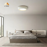 Astoria Minimalist Cement Flush Mount Ceiling Light - Modern Round Design