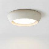 Astoria Minimalist Cement Flush Mount Ceiling Light - Modern Round Design