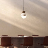 Suspension sphérique Athenis Luna Stone | Décoration moderne et minimaliste