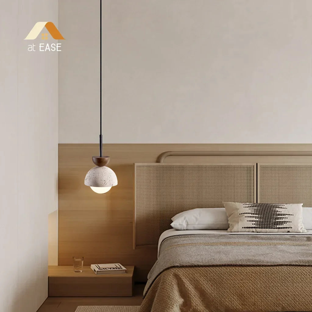 Suspension sphérique Athenis Luna Stone | Décoration moderne et minimaliste