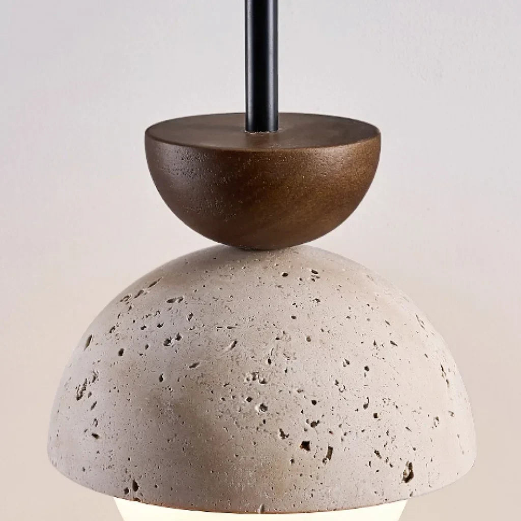 Suspension sphérique Athenis Luna Stone | Décoration moderne et minimaliste