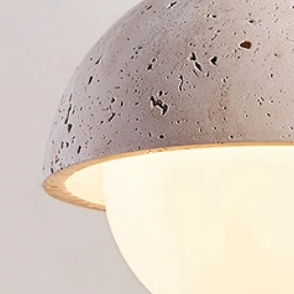 Suspension sphérique Athenis Luna Stone | Décoration moderne et minimaliste