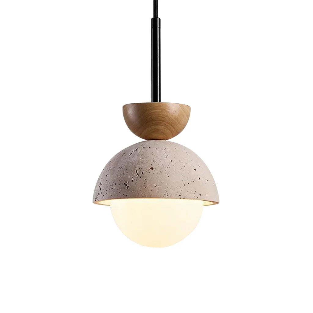 Suspension sphérique Athenis Luna Stone | Décoration moderne et minimaliste