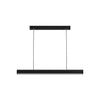 Caputo Linear LED Pendant Light - Minimalist Walnut Wood Dining Lamp