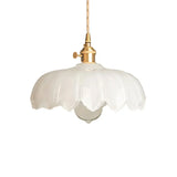 Dorian Vintage Tulip Glass Pendant Light | Floral Petal Hanging Lamp