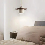 Elindra Nordic Travertine Stone Pendant Light | Natural Stone & Walnut