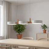 Elvra Modern Macaron 3-Head Pendant Light - Wood & Metal Nordic Style