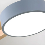 Elvra Modern Macaron 3-Head Pendant Light - Wood & Metal Nordic Style