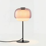 Elvrynor Nordische Bunte Glas-Tischlampe | Moderne Art Deco Nachttischleuchte