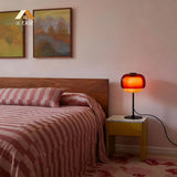 Elvrynor Nordische Bunte Glas-Tischlampe | Moderne Art Deco Nachttischleuchte