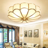 Eros Art Deco Flower Ceiling Light - Luxury Floral Flush Mount Chandelier