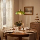 Fay Rustic Tulip Glass Pendant Light | Vintage Ribbed Glass Hanging Lamp