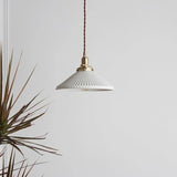 Suspension en céramique plissée Hecate | Design scandinave moderne
