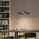 Jonas Nordic Glass Pendant Light - Modern 3-Layer Disc Chandelier