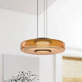 Jonas Nordic Glass Pendant Light - Modern 3-Layer Disc Chandelier