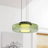 Jonas Nordic Glass Pendant Light - Modern 3-Layer Disc Chandelier
