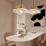 Dennehy Lotus Retro Glass Pendant Light - Vintage Mid-Century Floral Lamp
