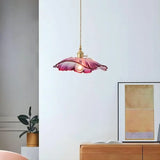 Dennehy Lotus Retro Glass Pendant Light - Vintage Mid-Century Floral Lamp