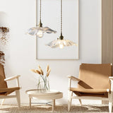 Dennehy Lotus Retro Glass Pendant Light - Vintage Mid-Century Floral Lamp