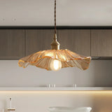 Dennehy Lotus Retro Glass Pendant Light - Vintage Mid-Century Floral Lamp
