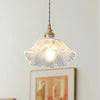 Dennehy Lotus Retro Glass Pendant Light - Vintage Mid-Century Floral Lamp