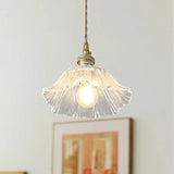 Dennehy Lotus Retro Glass Pendant Light - Vintage Mid-Century Floral Lamp