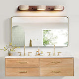 Applique murale pivotante Lysvalen Japandi en travertin - Luminaire mural en pierre naturelle