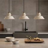Suspension Maja Wabi-Sabi en travertin | Luminaire suspendu en pierre naturelle