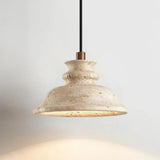 Suspension Maja Wabi-Sabi en travertin | Luminaire suspendu en pierre naturelle
