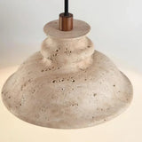Suspension Maja Wabi-Sabi en travertin | Luminaire suspendu en pierre naturelle
