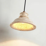 Suspension Maja Wabi-Sabi en travertin | Luminaire suspendu en pierre naturelle