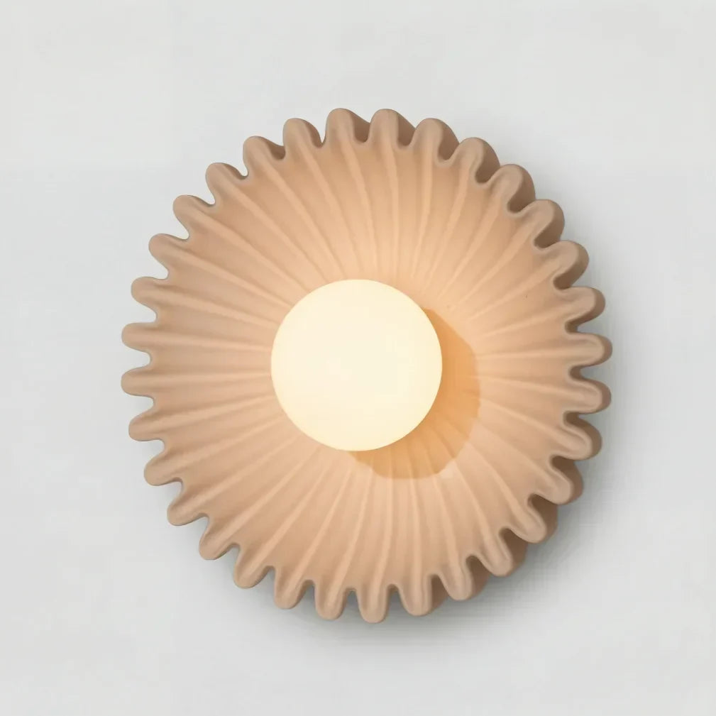 Marenys Modern Ceramic Flower Wall Light | Nordic Wabi-Sabi Sconce