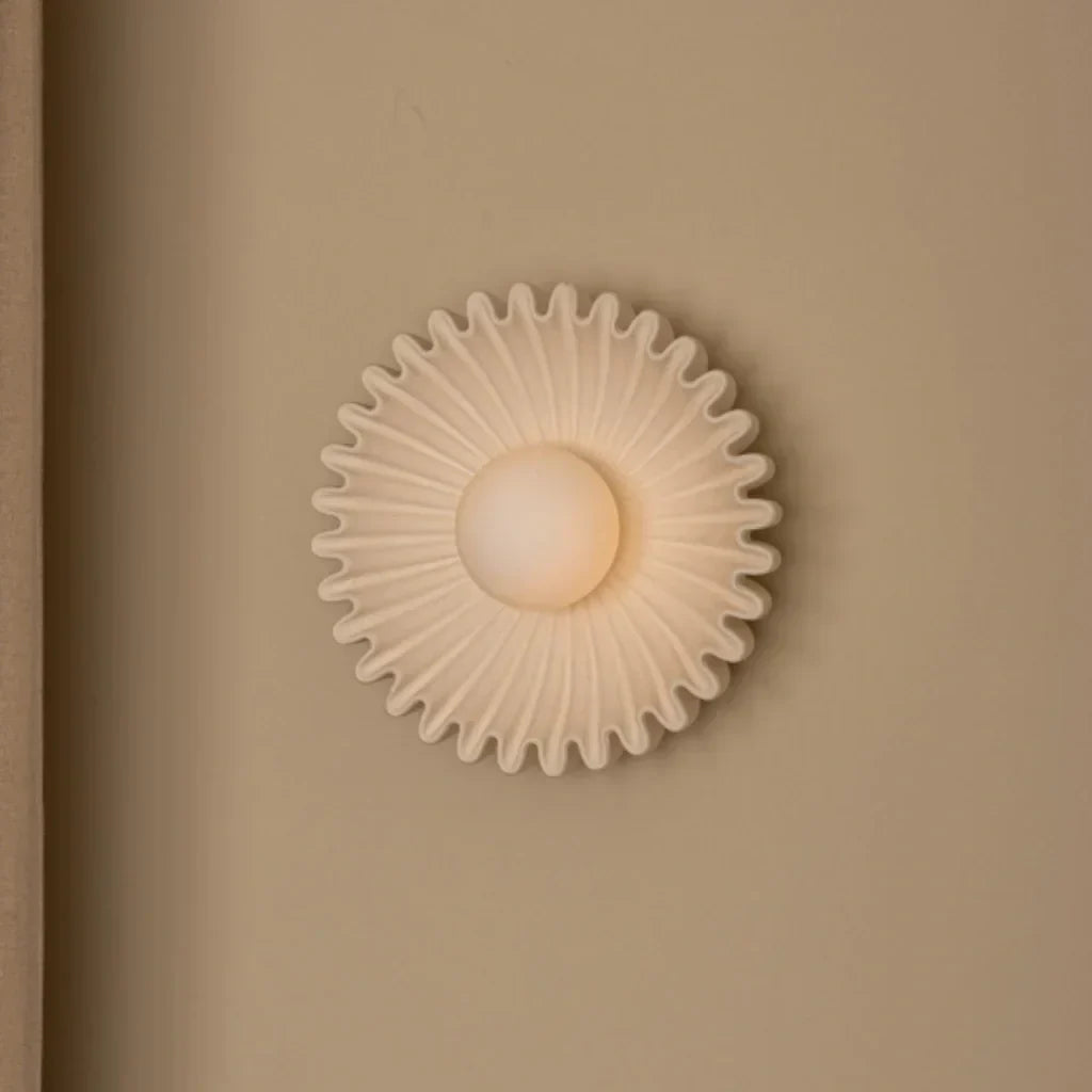 Marenys Modern Ceramic Flower Wall Light | Nordic Wabi-Sabi Sconce