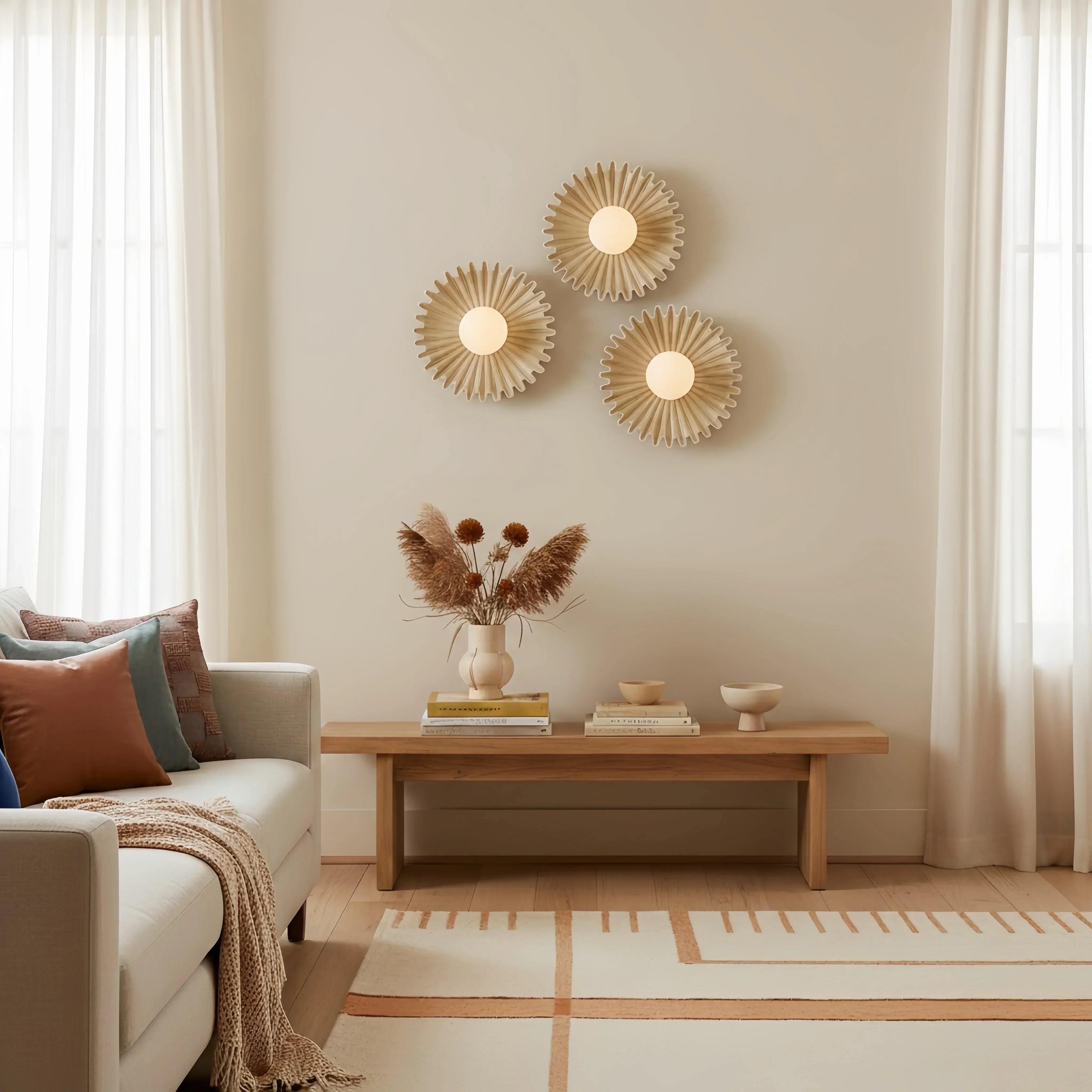 Marenys Modern Ceramic Flower Wall Light | Nordic Wabi-Sabi Sconce