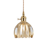 Suspension Marlee petite fleur en verre | Lustre élégant en verre floral