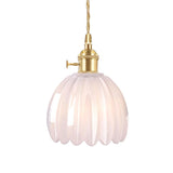 Suspension Marlee petite fleur en verre | Lustre élégant en verre floral