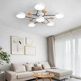 Murray Macaron LED Molecular Ceiling Light - Modern Wood & Metal Design