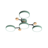 Murray Macaron LED Molecular Ceiling Light - Modern Wood & Metal Design