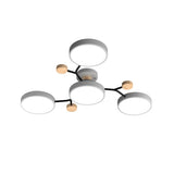 Murray Macaron LED Molecular Ceiling Light - Modern Wood & Metal Design