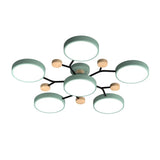 Murray Macaron LED Molecular Ceiling Light - Modern Wood & Metal Design