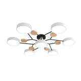 Murray Macaron LED Molecular Ceiling Light - Modern Wood & Metal Design