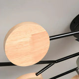 Murray Macaron LED Molecular Ceiling Light - Modern Wood & Metal Design