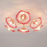 Plafonnier en verre feuille de lotus Nivara | Plafonnier encastré style pastoral vintage