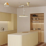 Orion Adjustable Swing Arm Acrylic Disc Pendant Light | Modern Minimalist