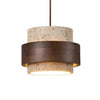 Orvina Travertine Pendant Light - Japandi Wabi-Sabi Stone Kitchen Island Lamp